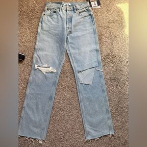 Shop RE/DONE 90s high rise loose size 27. NWT. Perfect.